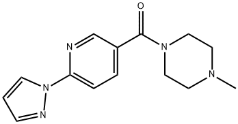 (4-METHYLPIPERAZINO)[6-(1H-PYRAZOL-1-YL)-3-PYRIDINYL]METHANONE Struktur