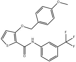 3-[(4-METHOXYBENZYL)OXY]-N-[3-(TRIFLUOROMETHYL)PHENYL]-2-THIOPHENECARBOXAMIDE Struktur