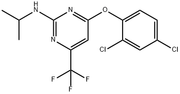 4-(2,4-DICHLOROPHENOXY)-N-ISOPROPYL-6-(TRIFLUOROMETHYL)-2-PYRIMIDINAMINE Struktur