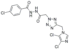 N'1-(4-CHLOROBENZOYL)-2-(5-[(4,5-DICHLORO-1H-IMIDAZOL-1-YL)METHYL]-2H-1,2,3,4-TETRAAZOL-2-YL)ETHANOHYDRAZIDE Struktur