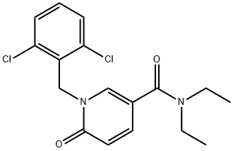 1-(2,6-DICHLOROBENZYL)-N,N-DIETHYL-6-OXO-1,6-DIHYDRO-3-PYRIDINECARBOXAMIDE Struktur