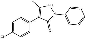 4-(4-CHLOROPHENYL)-5-METHYL-2-PHENYL-1,2-DIHYDRO-3H-PYRAZOL-3-ONE Struktur