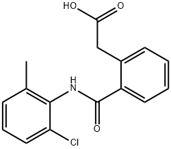 2-(2-(N-(2-CHLORO-6-METHYLPHENYL)CARBAMOYL)PHENYL)ACETIC ACID Struktur