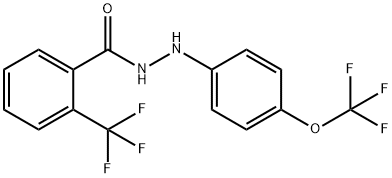 N'-[4-(TRIFLUOROMETHOXY)PHENYL]-2-(TRIFLUOROMETHYL)BENZENECARBOHYDRAZIDE Struktur