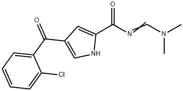 4-(2-CHLOROBENZOYL)-N-[(DIMETHYLAMINO)METHYLENE]-1H-PYRROLE-2-CARBOXAMIDE Struktur