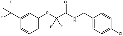 N-(4-CHLOROBENZYL)-2,2-DIFLUORO-2-[3-(TRIFLUOROMETHYL)PHENOXY]ACETAMIDE Struktur