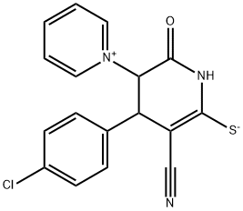 4-(4-CHLOROPHENYL)-3-CYANO-6-OXO-5-(1-PYRIDINIUMYL)-1,4,5,6-TETRAHYDRO-2-PYRIDINETHIOLATE Struktur