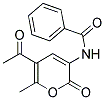 N-(5-ACETYL-6-METHYL-2-OXO-2H-PYRAN-3-YL)BENZENECARBOXAMIDE Struktur