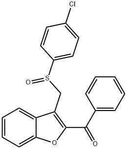 (3-([(4-CHLOROPHENYL)SULFINYL]METHYL)-1-BENZOFURAN-2-YL)(PHENYL)METHANONE Struktur