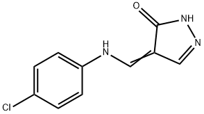 4-[(4-CHLOROANILINO)METHYLENE]-2,4-DIHYDRO-3H-PYRAZOL-3-ONE Struktur