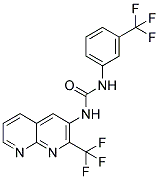 N-[2-(TRIFLUOROMETHYL)-1,8-NAPHTHYRIDIN-3-YL]-N'-[3-(TRIFLUOROMETHYL)PHENYL]UREA Struktur