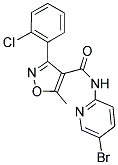 N-(5-BROMO(2-PYRIDYL))(3-(2-CHLOROPHENYL)-5-METHYLISOXAZOL-4-YL)FORMAMIDE Struktur