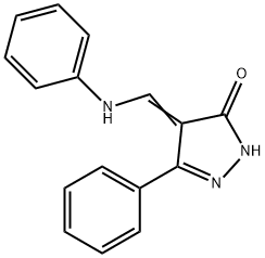 4-(ANILINOMETHYLENE)-5-PHENYL-2,4-DIHYDRO-3H-PYRAZOL-3-ONE Struktur