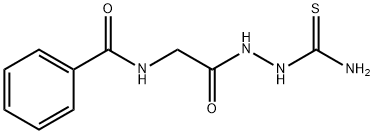 N-(2-[2-(AMINOCARBOTHIOYL)HYDRAZINO]-2-OXOETHYL)BENZENECARBOXAMIDE Struktur