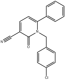 1-(4-CHLOROBENZYL)-2-OXO-6-PHENYL-1,2-DIHYDRO-3-PYRIDINECARBONITRILE Struktur