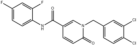 1-(3,4-DICHLOROBENZYL)-N-(2,4-DIFLUOROPHENYL)-6-OXO-1,6-DIHYDRO-3-PYRIDINECARBOXAMIDE Struktur