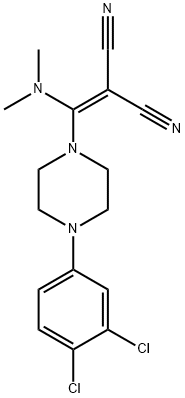 2-[[4-(3,4-DICHLOROPHENYL)PIPERAZINO](DIMETHYLAMINO)METHYLENE]MALONONITRILE Struktur