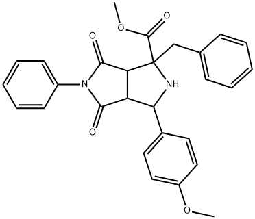 METHYL 1-BENZYL-3-(4-METHOXYPHENYL)-4,6-DIOXO-5-PHENYLOCTAHYDROPYRROLO[3,4-C]PYRROLE-1-CARBOXYLATE Struktur