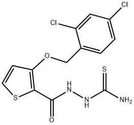 2-((3-[(2,4-DICHLOROBENZYL)OXY]-2-THIENYL)CARBONYL)-1-HYDRAZINECARBOTHIOAMIDE Struktur