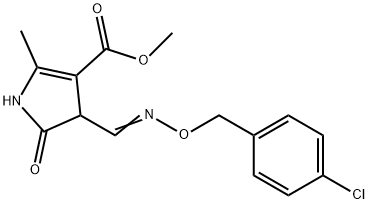 METHYL 4-(([(4-CHLOROBENZYL)OXY]IMINO)METHYL)-2-METHYL-5-OXO-4,5-DIHYDRO-1H-PYRROLE-3-CARBOXYLATE Struktur