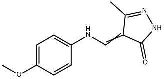 4-[(4-METHOXYANILINO)METHYLENE]-5-METHYL-2,4-DIHYDRO-3H-PYRAZOL-3-ONE Struktur