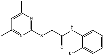 N-(2-BROMOPHENYL)-2-[(4,6-DIMETHYL-2-PYRIMIDINYL)SULFANYL]ACETAMIDE Struktur