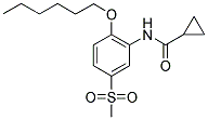 N-[2-(N-HEXYLOXY)-5-(METHYLSULPHONYL)PHENYL]CYCLOPROPANECARBOXAMIDE Struktur