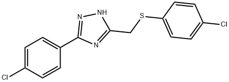 4-CHLOROPHENYL [5-(4-CHLOROPHENYL)-1H-1,2,4-TRIAZOL-3-YL]METHYL SULFIDE Struktur