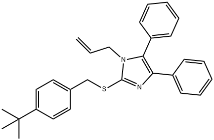 1-ALLYL-2-([4-(TERT-BUTYL)BENZYL]SULFANYL)-4,5-DIPHENYL-1H-IMIDAZOLE Struktur