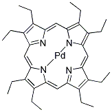 2,3,7,8,12,13,17,18-OCTAETHYL-21H,23H-PORPHINE PALLADIUM(II) Struktur