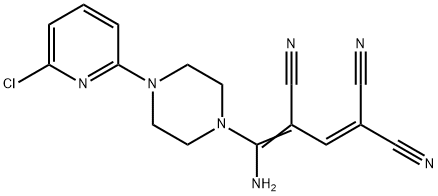 4-AMINO-4-[4-(6-CHLORO-2-PYRIDINYL)PIPERAZINO]-1,3-BUTADIENE-1,1,3-TRICARBONITRILE Struktur