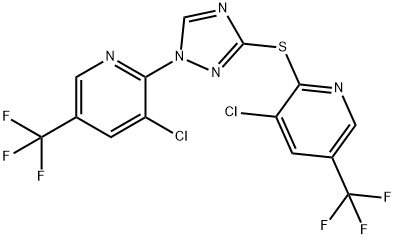 3-CHLORO-2-(3-([3-CHLORO-5-(TRIFLUOROMETHYL)-2-PYRIDINYL]SULFANYL)-1H-1,2,4-TRIAZOL-1-YL)-5-(TRIFLUOROMETHYL)PYRIDINE Struktur