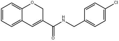 N-(4-CHLOROBENZYL)-2H-CHROMENE-3-CARBOXAMIDE Struktur