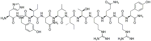 HIS-TYR-ILE-ASN-LEU-ILE-THR-ARG-GLN-ARG-TYR-NH2 Struktur