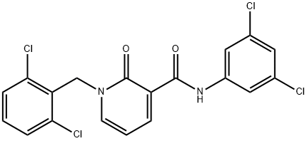 1-(2,6-DICHLOROBENZYL)-N-(3,5-DICHLOROPHENYL)-2-OXO-1,2-DIHYDRO-3-PYRIDINECARBOXAMIDE Struktur