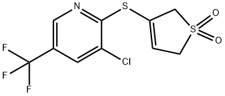 3-([3-CHLORO-5-(TRIFLUOROMETHYL)-2-PYRIDINYL]SULFANYL)-2,5-DIHYDRO-1H-1LAMBDA6-THIOPHENE-1,1-DIONE Struktur