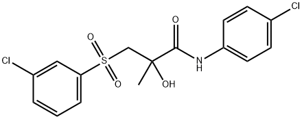 N-(4-CHLOROPHENYL)-3-[(3-CHLOROPHENYL)SULFONYL]-2-HYDROXY-2-METHYLPROPANAMIDE Struktur