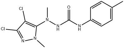2-(3,4-DICHLORO-1-METHYL-1H-PYRAZOL-5-YL)-2-METHYL-N-(4-METHYLPHENYL)-1-HYDRAZINECARBOXAMIDE Struktur