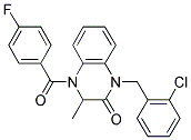 1-(2-CHLOROBENZYL)-4-(4-FLUOROBENZOYL)-3-METHYL-3,4-DIHYDRO-2(1H)-QUINOXALINONE Struktur