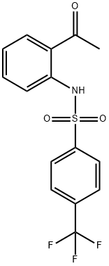 N-(2-ACETYLPHENYL)-4-(TRIFLUOROMETHYL)BENZENESULFONAMIDE Struktur