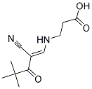 3-((2-NITRILO-4,4-DIMETHYL-3-OXOPENT-1-ENYL)AMINO)PROPANOIC ACID Struktur