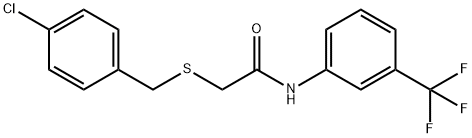 2-[(4-CHLOROBENZYL)SULFANYL]-N-[3-(TRIFLUOROMETHYL)PHENYL]ACETAMIDE Struktur