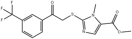 METHYL 1-METHYL-2-((2-OXO-2-[3-(TRIFLUOROMETHYL)PHENYL]ETHYL)SULFANYL)-1H-IMIDAZOLE-5-CARBOXYLATE Struktur