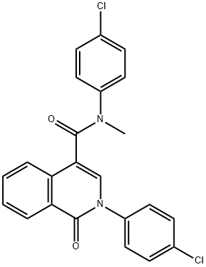 N,2-BIS(4-CHLOROPHENYL)-N-METHYL-1-OXO-1,2-DIHYDRO-4-ISOQUINOLINECARBOXAMIDE Struktur