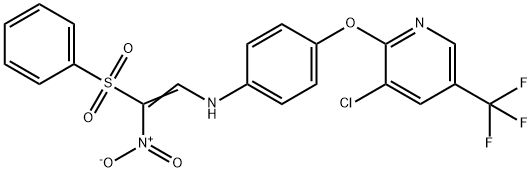 4-([3-CHLORO-5-(TRIFLUOROMETHYL)-2-PYRIDINYL]OXY)-N-[2-NITRO-2-(PHENYLSULFONYL)VINYL]ANILINE Struktur