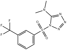 N,N-DIMETHYL-1-([3-(TRIFLUOROMETHYL)PHENYL]SULFONYL)-1H-1,2,3,4-TETRAAZOL-5-AMINE Struktur