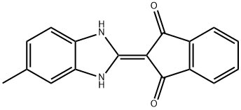 2-(5-METHYL-3-HYDROBENZIMIDAZOL-2-YLIDENE)INDANE-1,3-DIONE Struktur