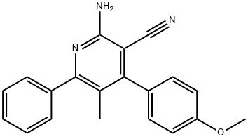 2-AMINO-4-(4-METHOXYPHENYL)-5-METHYL-6-PHENYLNICOTINONITRILE Struktur