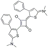 1,3-BIS(2-DIMETHYLAMINO-4-PHENYL-1,3-THIAZOL-5-YL)-2-OXO-CYCLOBUTENYLIUM-4-OLAT Struktur