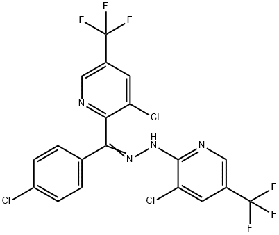 (4-CHLOROPHENYL)[3-CHLORO-5-(TRIFLUOROMETHYL)-2-PYRIDINYL]METHANONE N-[3-CHLORO-5-(TRIFLUOROMETHYL)-2-PYRIDINYL]HYDRAZONE Struktur